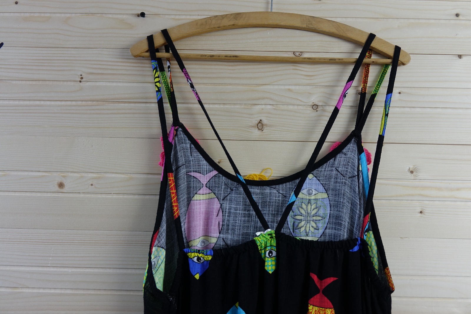 Ege Balık Desenli Bohem Yazlık Elbise