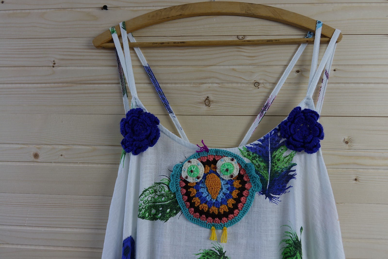 Ege Tüy Desenli Bohem Elbise