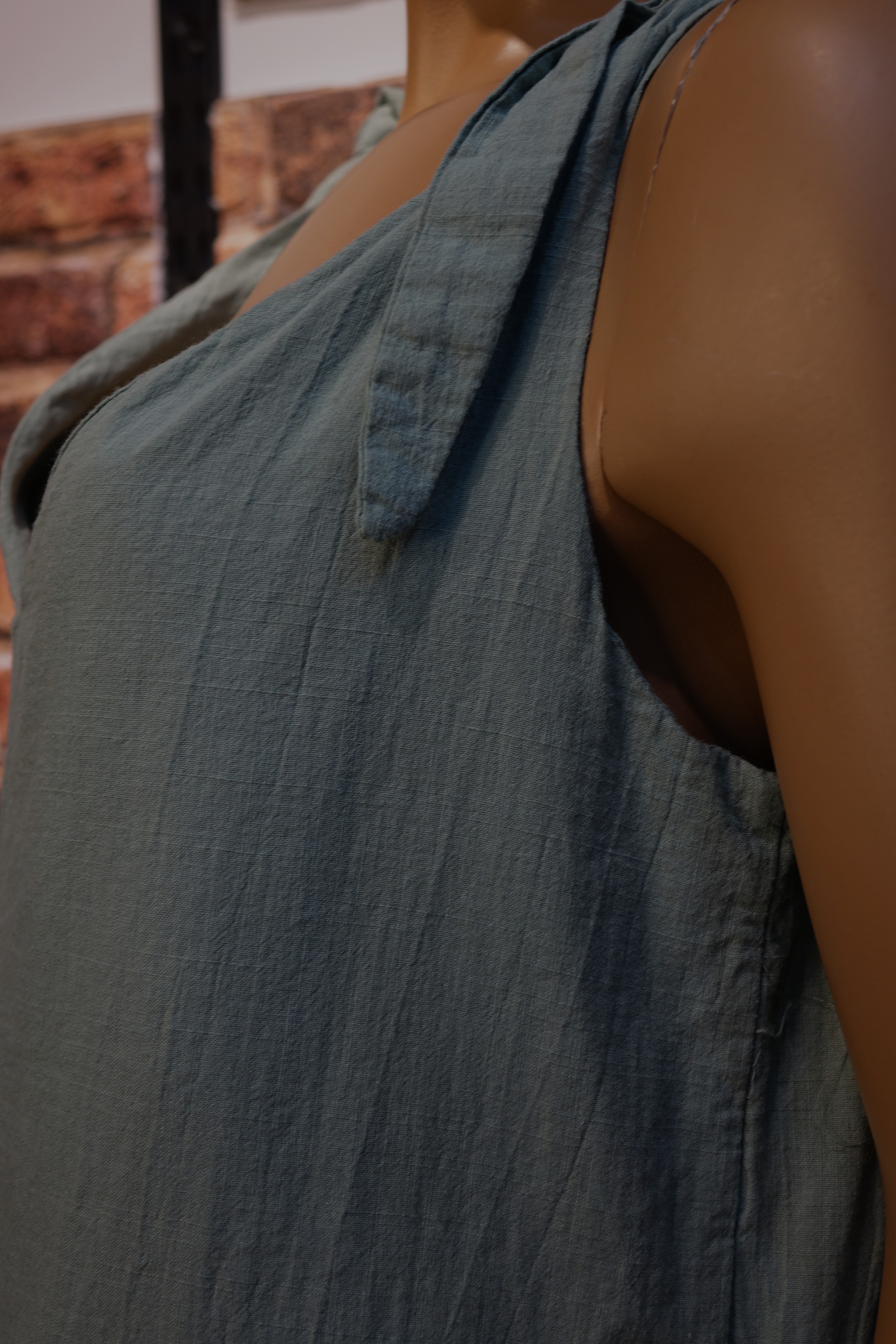 Haki Yeşil Askılı Kadın Yazlık Tulum – Rahat Kesim Boho Yaz Kombini | MarLuna