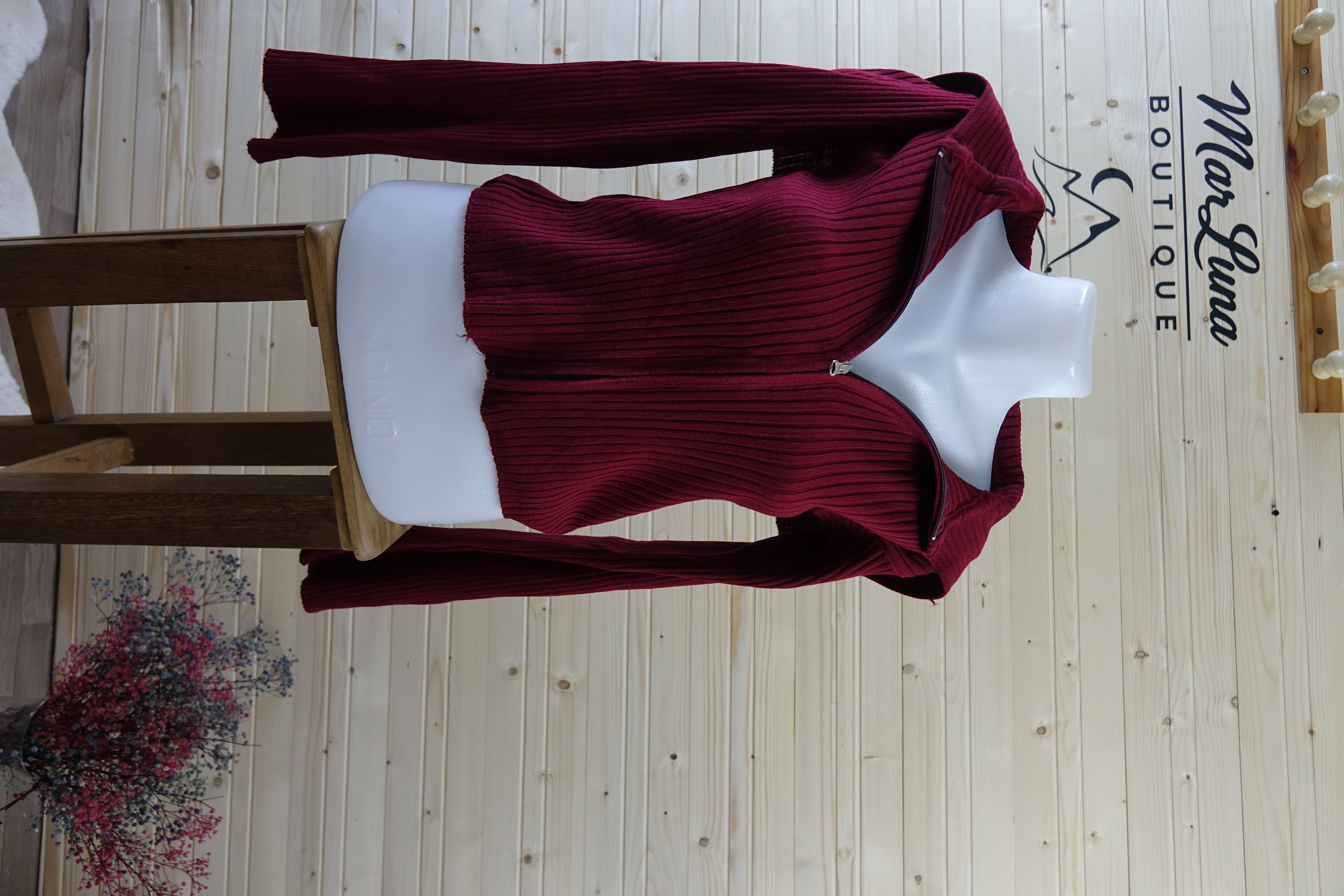 Fermuarlı Fit Kadın Triko Bluz (Siyah • Bordo • Antrasit • Limon Sarısı)