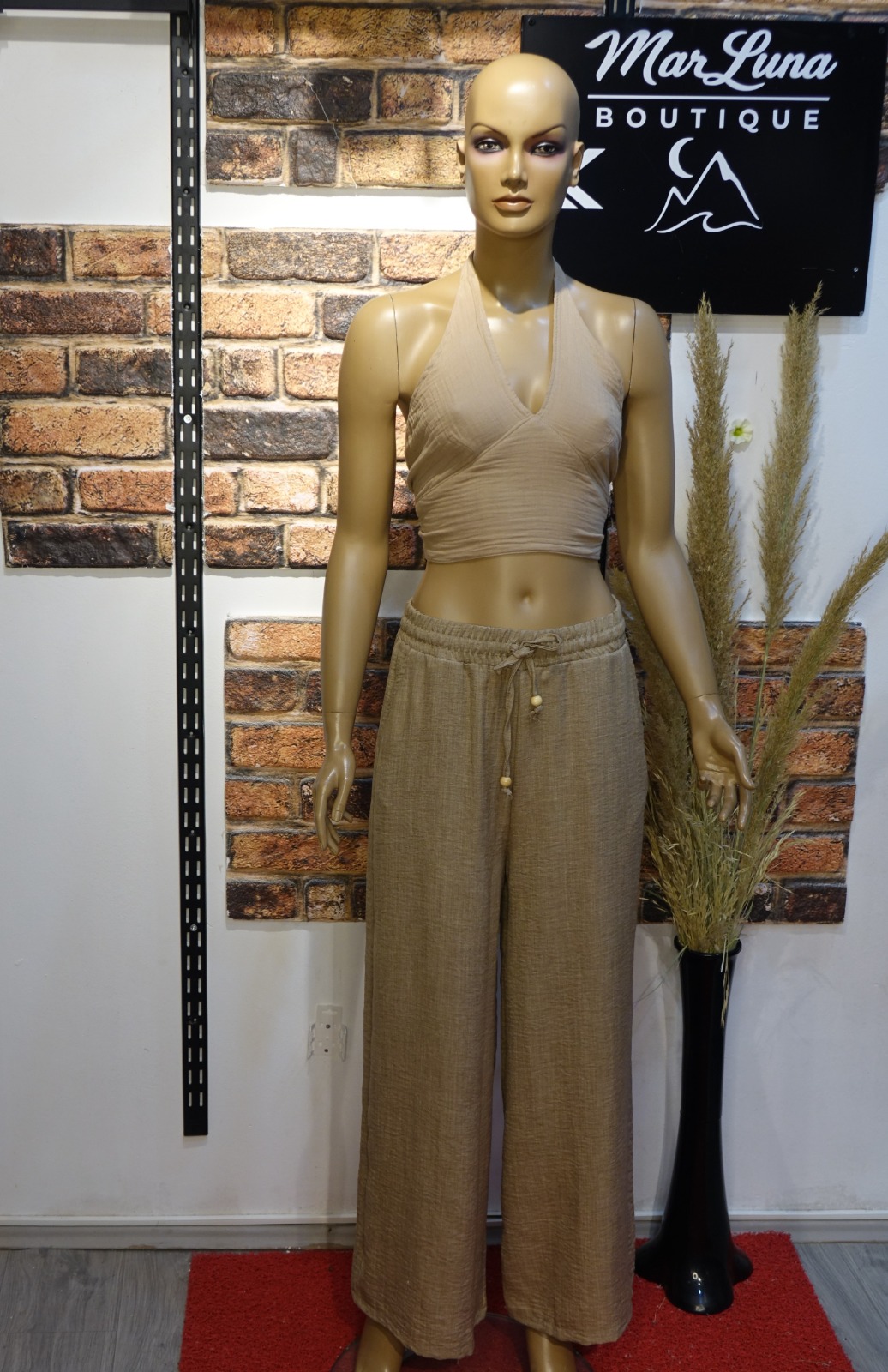 Bohem Yaz Kombini – Nakışlı Kimono, Crop Bluz ve Rahat Kesim Pantolon | MarLuna