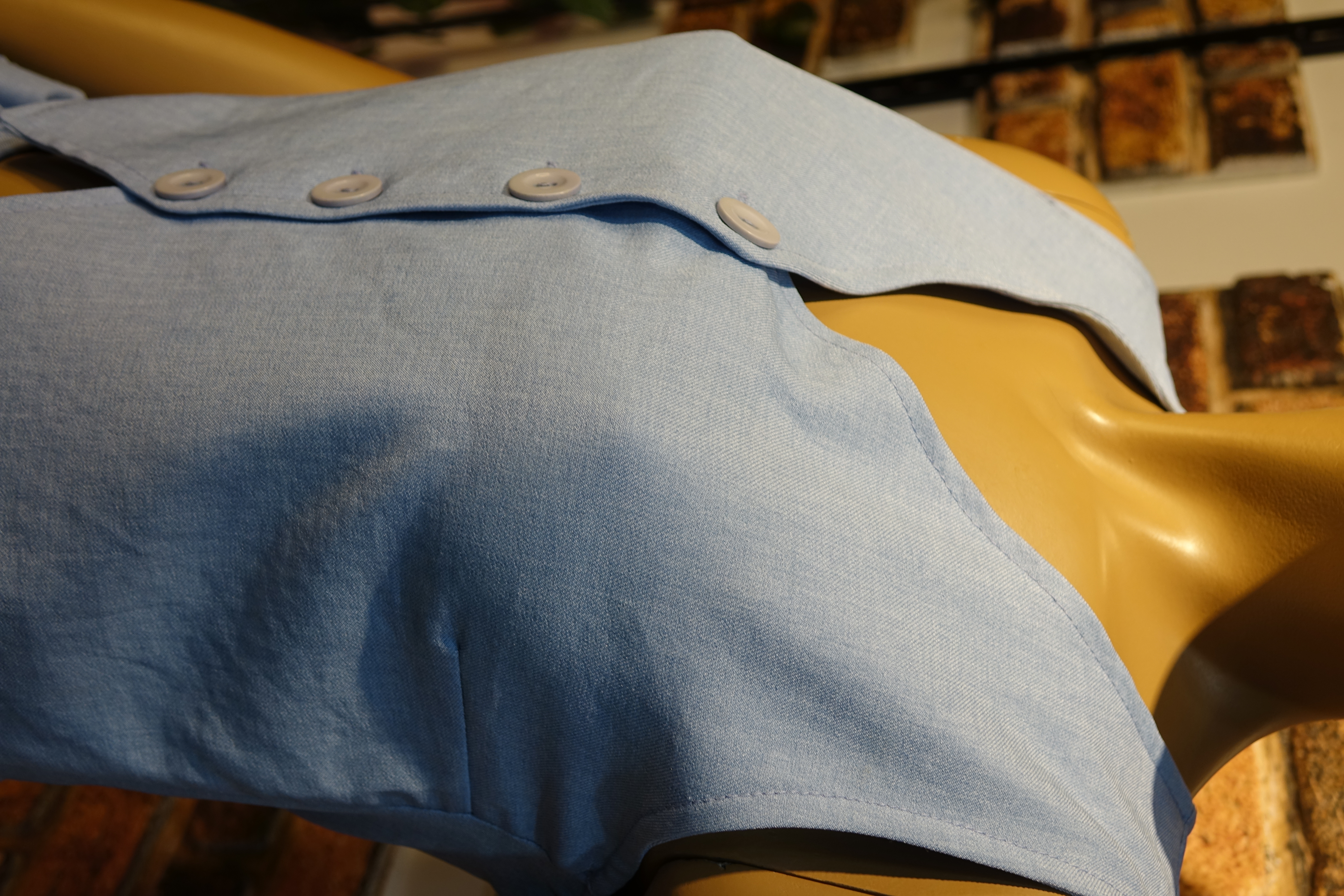 Mavi Kadın İkili Takım – Düğmeli Crop Yelek ve Yüksek Bel Pantolon Takım | MarLuna