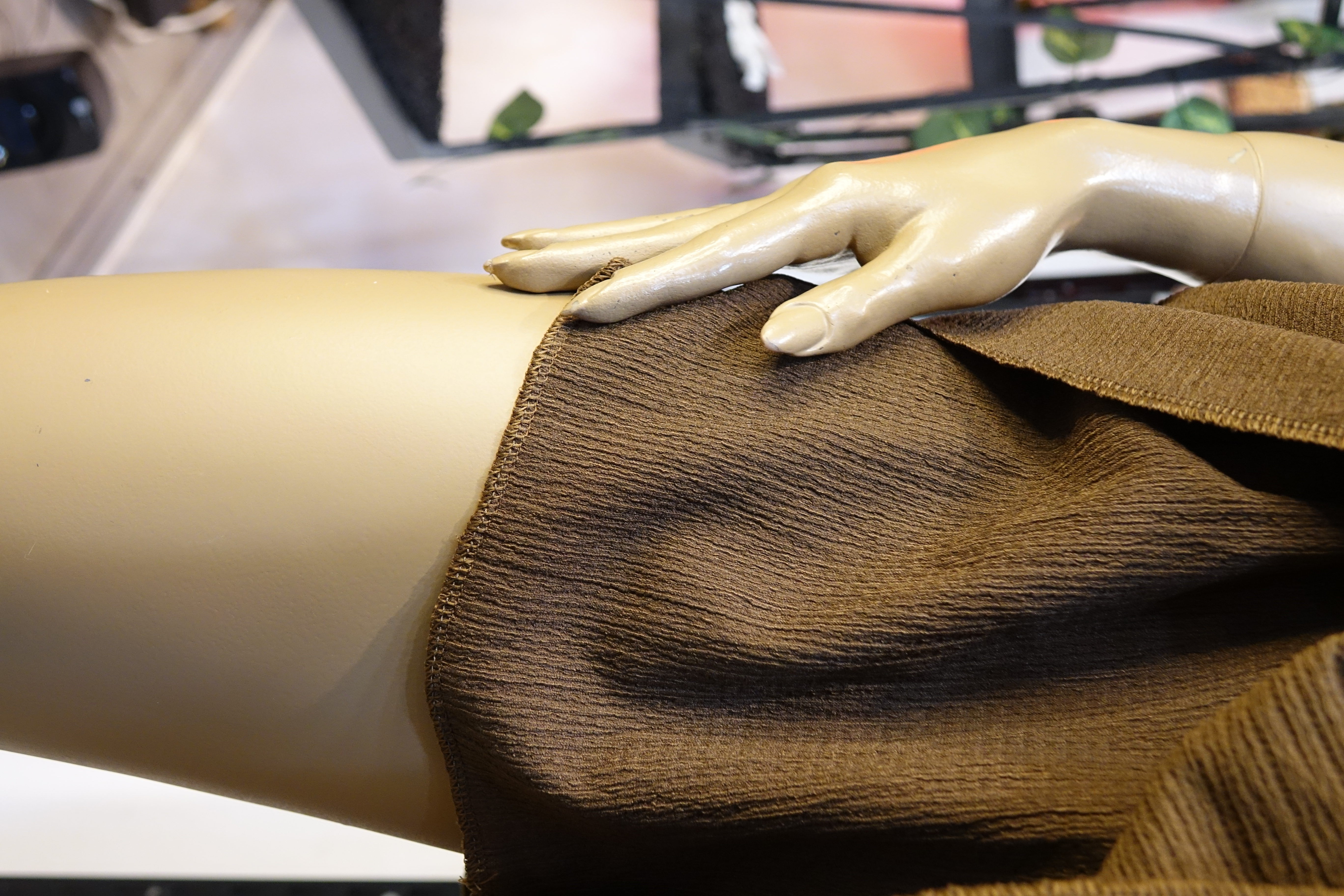 Kahverengi Kat Kat Mini Şort Etek – Lastik Bel Yazlık Bohem Kadın Şort Etek | MarLuna