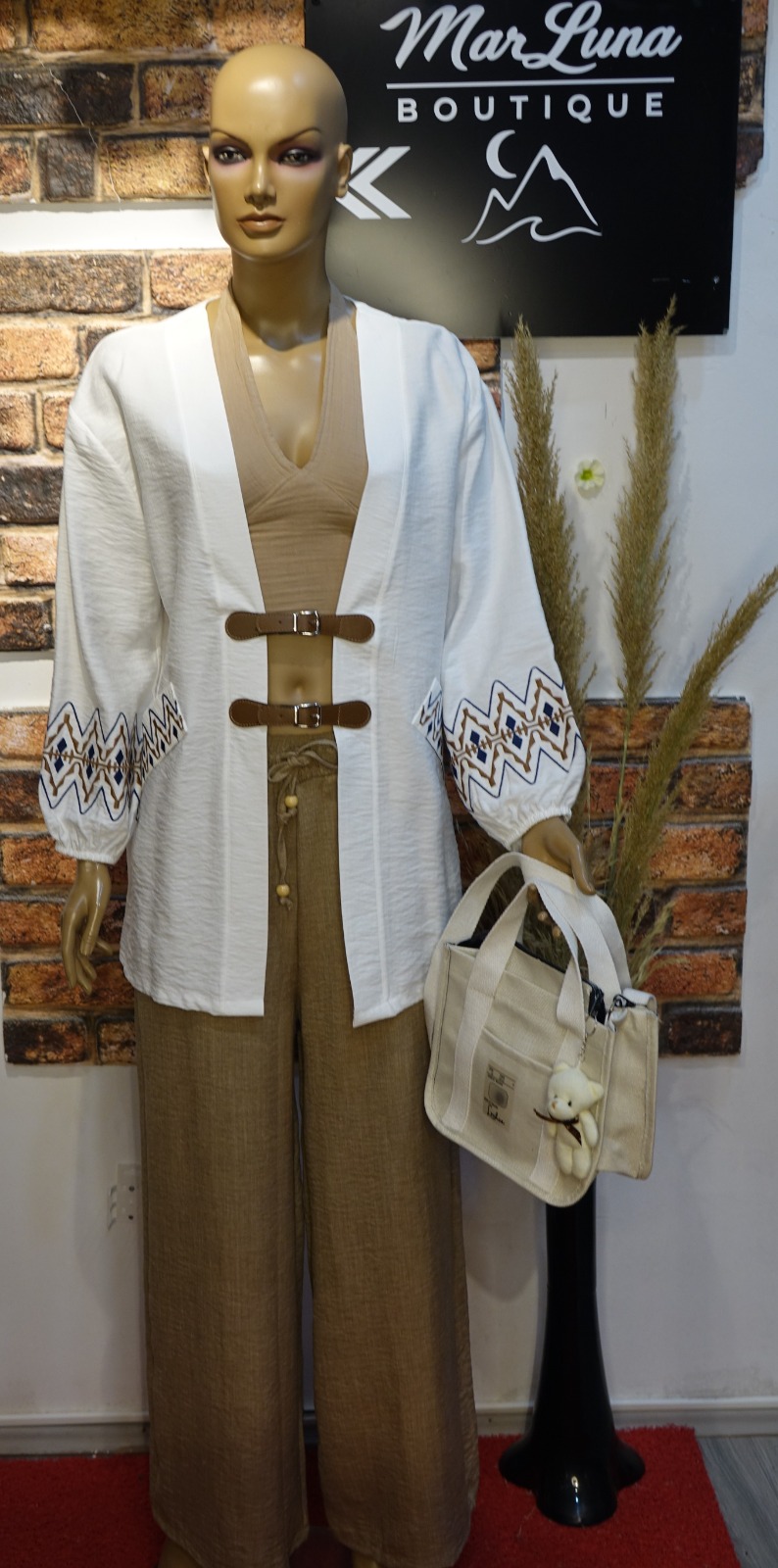 Doğal Bej Tonlu Kadın Pantolon – Hafif, Akışkan & Bohem Konfor